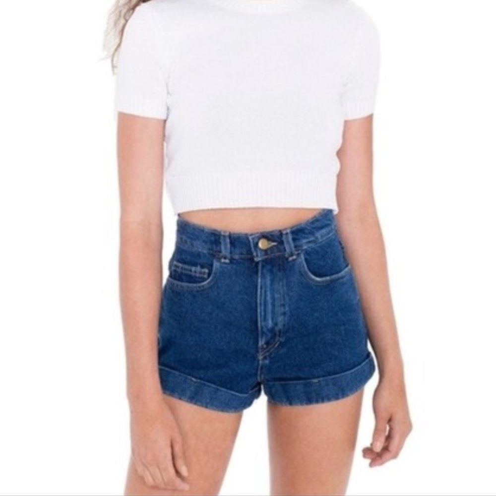 American Apparel High Waisted Denim Shorts
